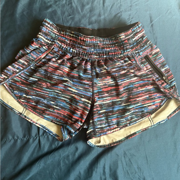 Lululemon Athletica Multicolor Striped Shorts - Picture 1 of 5